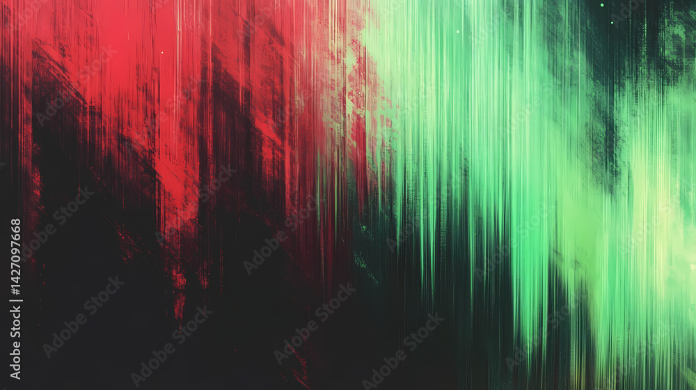 Digital glitch background with vibrant green and red colors creating an abstract distortion effect. Vivid Glitch. Illustration Digital glitch background with vibrant green and red colors creating an abstract distortion effect. Vivid Glitch. Illustration