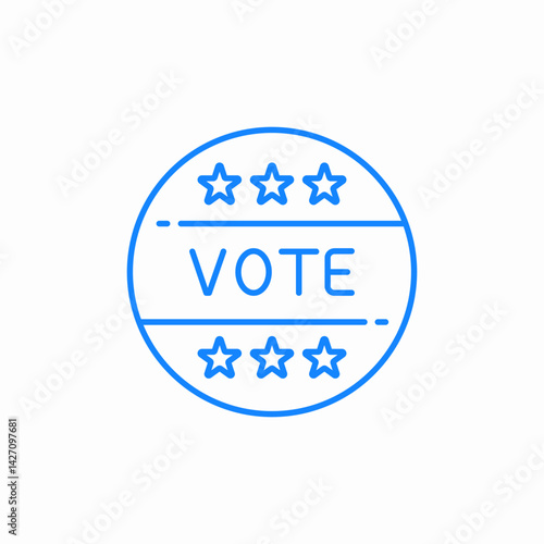 vote badge icon sign vector
