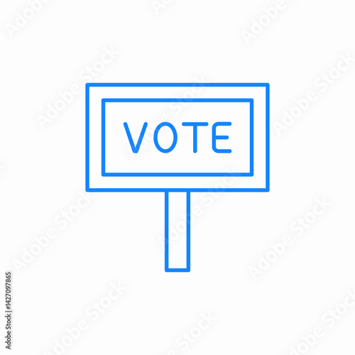 vote here icon sign vector