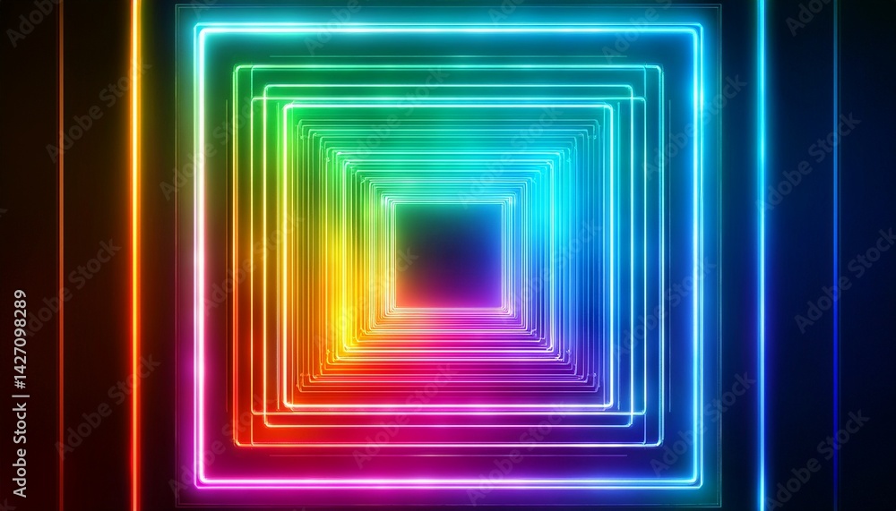 abstract colorful neon background square 3 render abstract colorful neon background square 3 render