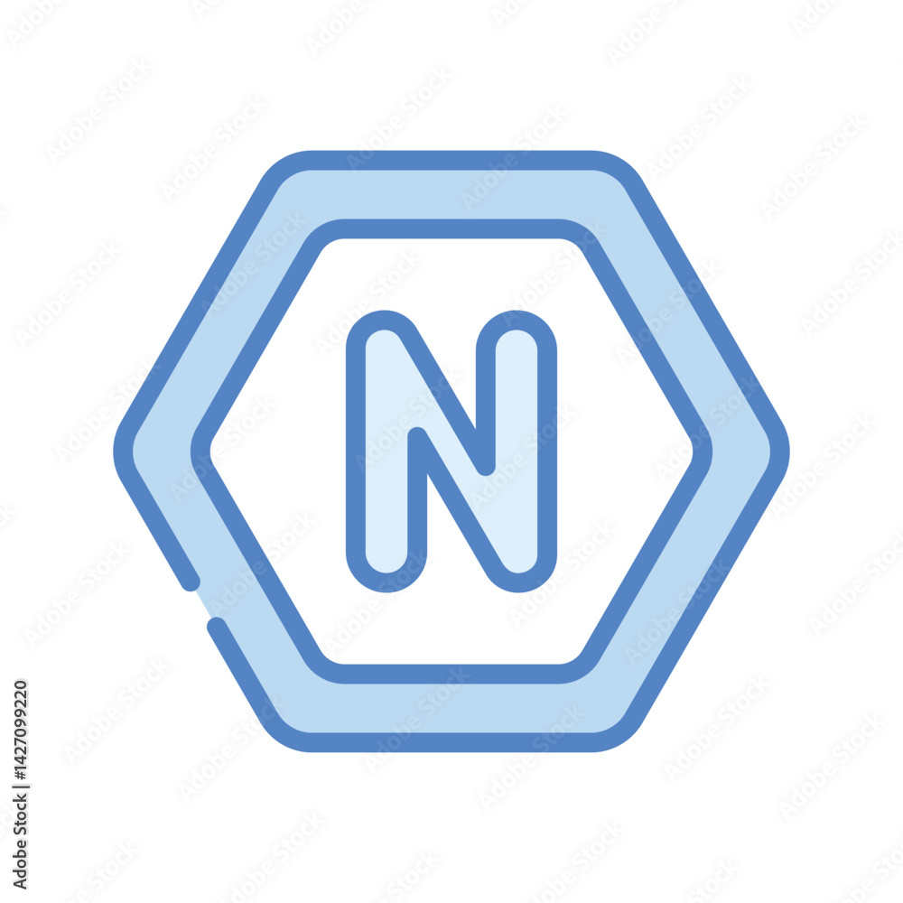Letter N Icon vector stock illustration Letter N Icon vector stock illustration