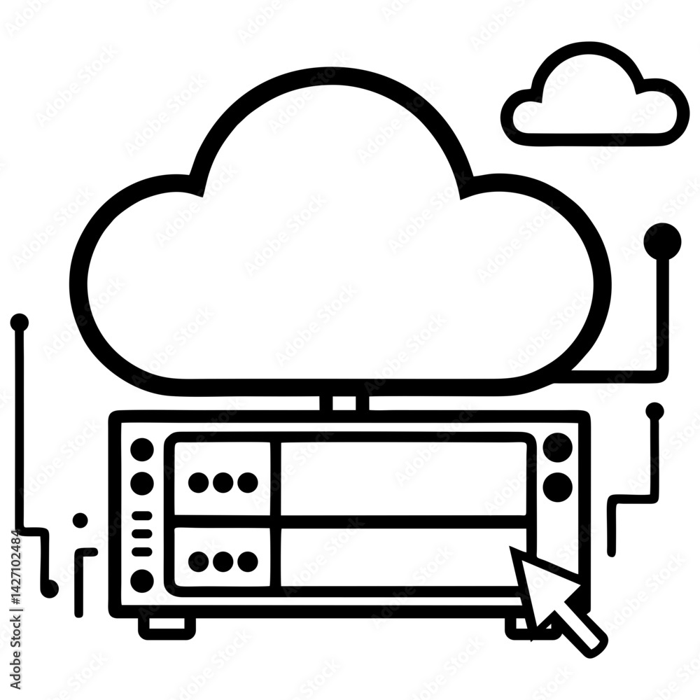 Cloud storage on the server. Cloud storage on the server.
