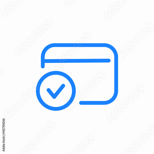 approved card icon sign vector