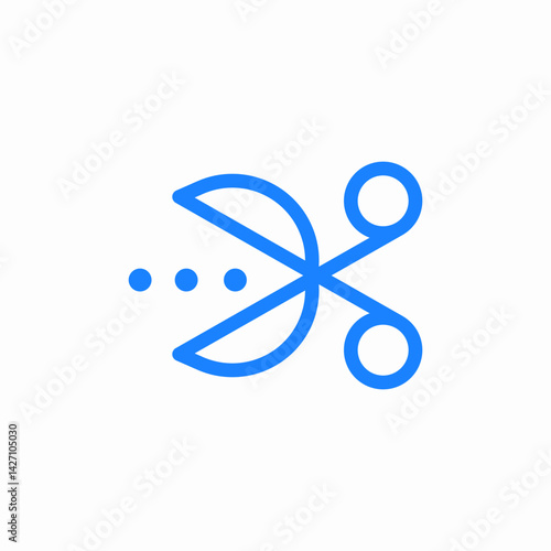 cut here icon sign vector