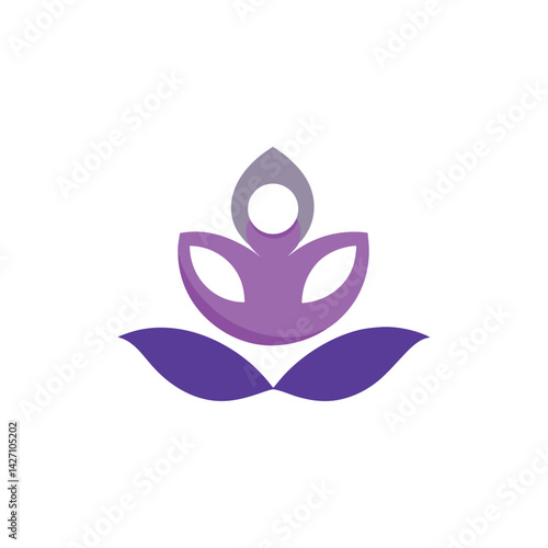 yoga studio and wellness center logo icon
