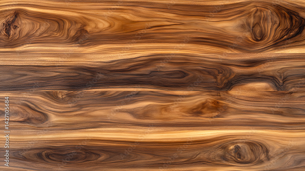 Rich Walnut Wood Grain Texture - Seamless Wooden Background Rich Walnut Wood Grain Texture - Seamless Wooden Background