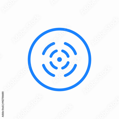 radar waves icon sign vector