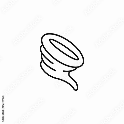 swirling tornado icon sign vector