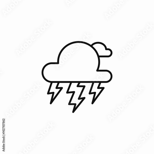 thunderstorm cloud icon sign vector