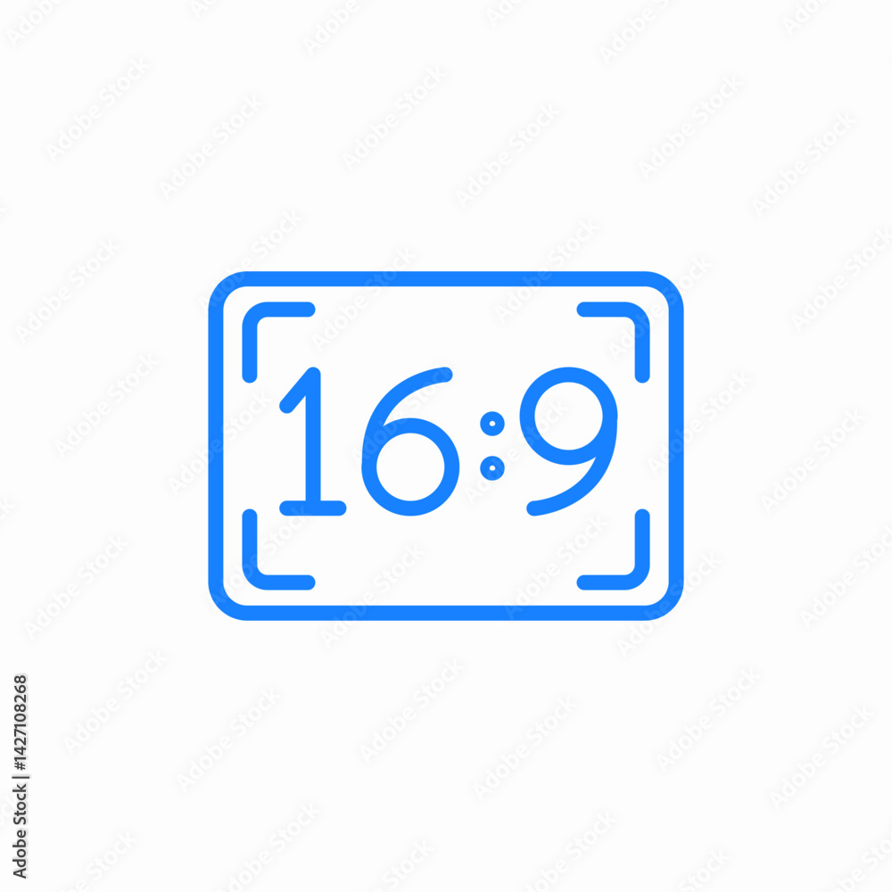 wide screen icon sign vector wide screen icon sign vector