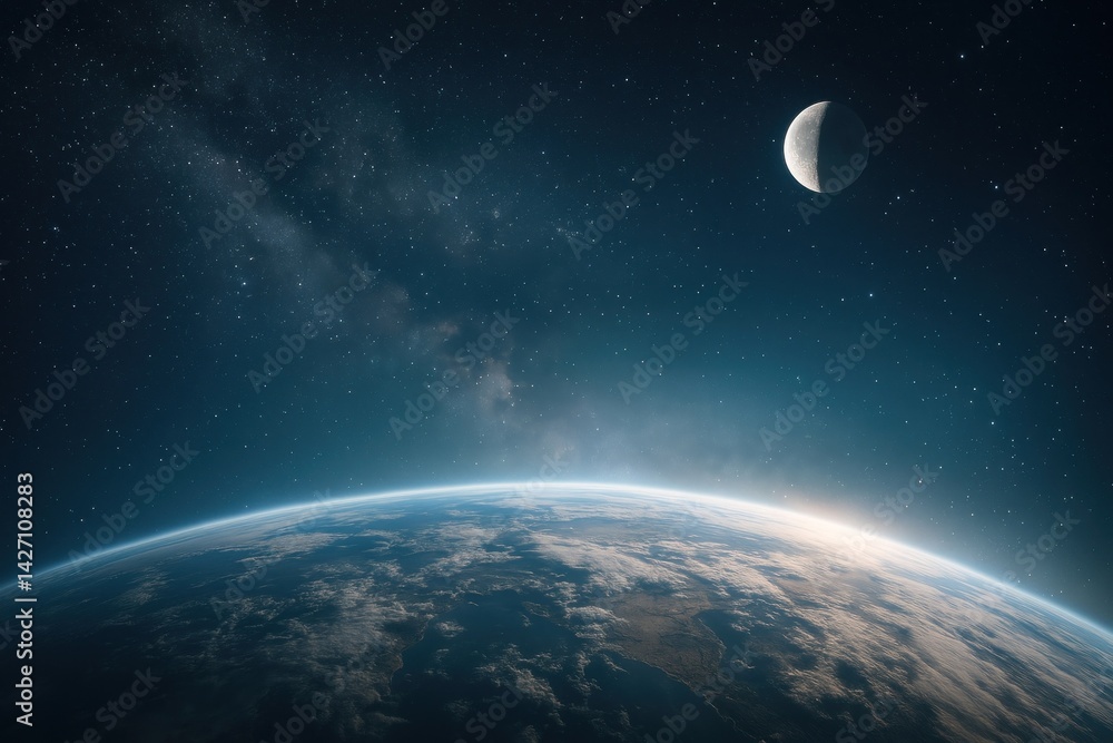 Obraz premium Earth moon space cosmic beauty