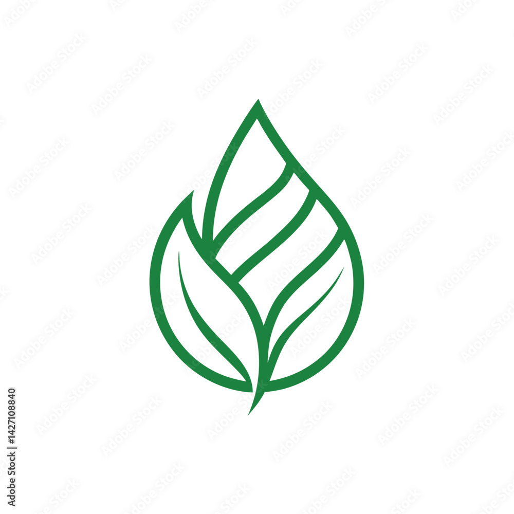 abstract leaf logo icon abstract leaf logo icon