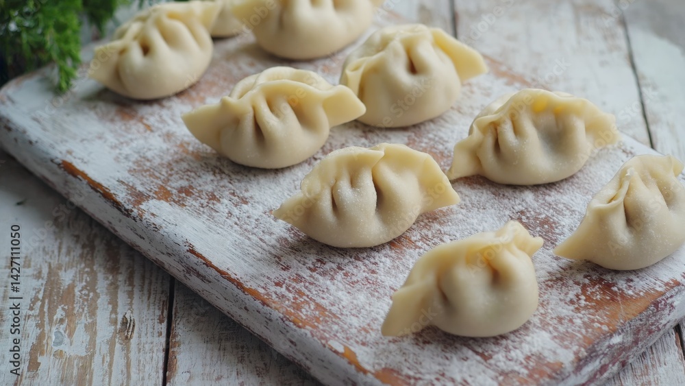 A collection of dumplings or meatballs ready for cooking. They are vegan and quick to prepare, making them a nutritious and delicious appetizer. A collection of dumplings or meatballs ready for cooking. They are vegan and quick to prepare, making them a nutritious and delicious appetizer.
