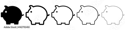 Obraz na płótnie IÔNE DE COCHON. SYMBOLE DE COCHON DESIGN w salonie