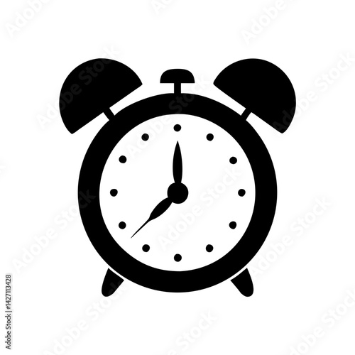 alarm clock icon, alarm clock silhouette vector illustration-simple silhouette illustration of alarm clock,alarm clock vector