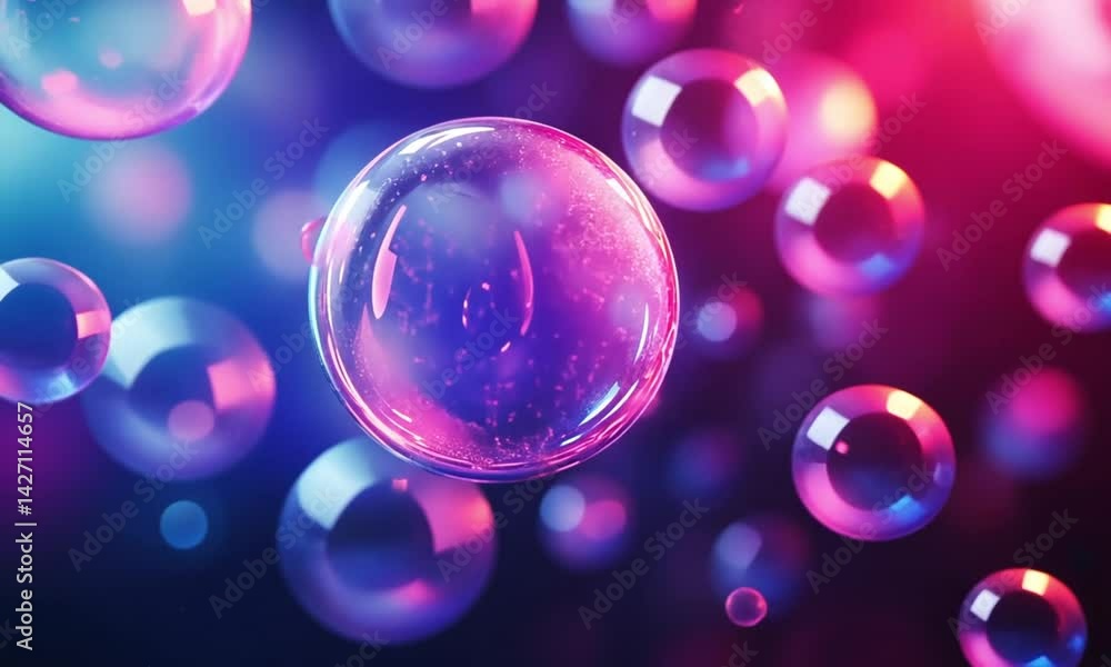 Abstract 3d Glowing Bubbles Background Abstract 3d Glowing Bubbles Background