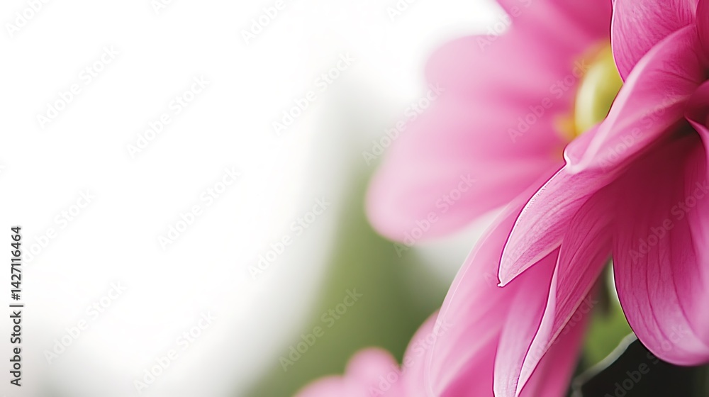 Fototapeta premium Close-up view of delicate pink dahlia petals.