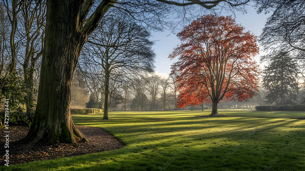 Fototapeta premium Colorful Autumn Trees In Parkland