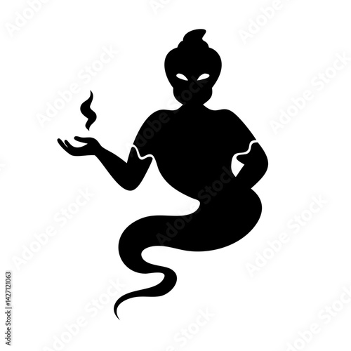 djinn icon, djinn silhouette vector illustration-simple silhouette illustration of djinn,djinn vector