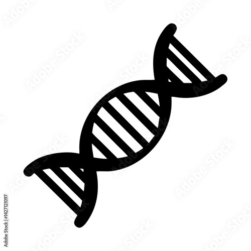 dna strand icon, dna strand silhouette vector illustration-simple silhouette illustration of dna strand,dna strand vector
