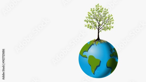 Obraz na płótnie This image represents Earth Day, symbolizing the importance of our planet's health and sustainability. w salonie