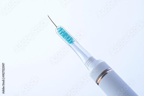 Close-up of a specialized toothbrush tip.
