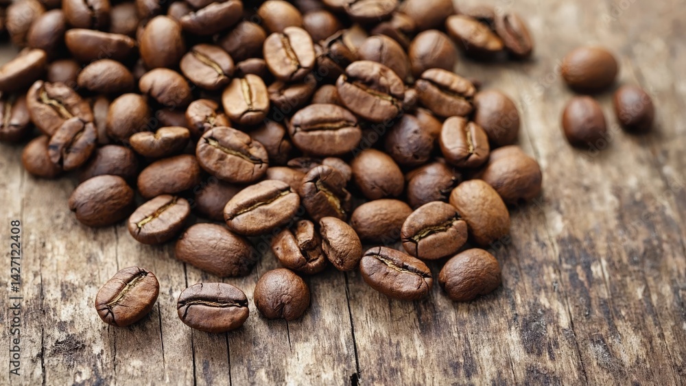 High-resolution image of fresh green coffee beans on a textured surface. High-resolution image of fresh green coffee beans on a textured surface.