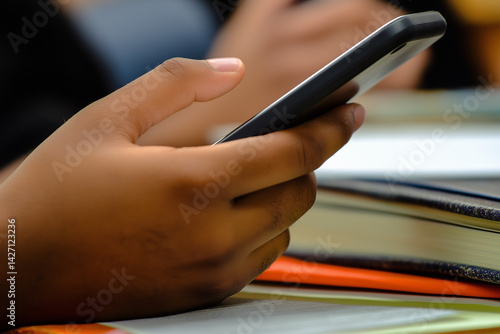 Close up of a man using a mobile phone