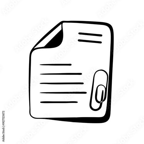 file attachment icon, file attachment silhouette vector illustration-simple silhouette illustration of file attachment,file attachment vector