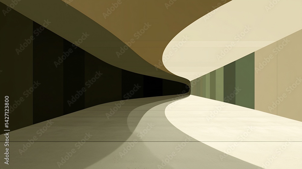Obraz premium Abstract architectural background features fluid shapes monochrome gradients and subtle textures serving as a creative canvas for futuristic design ideas