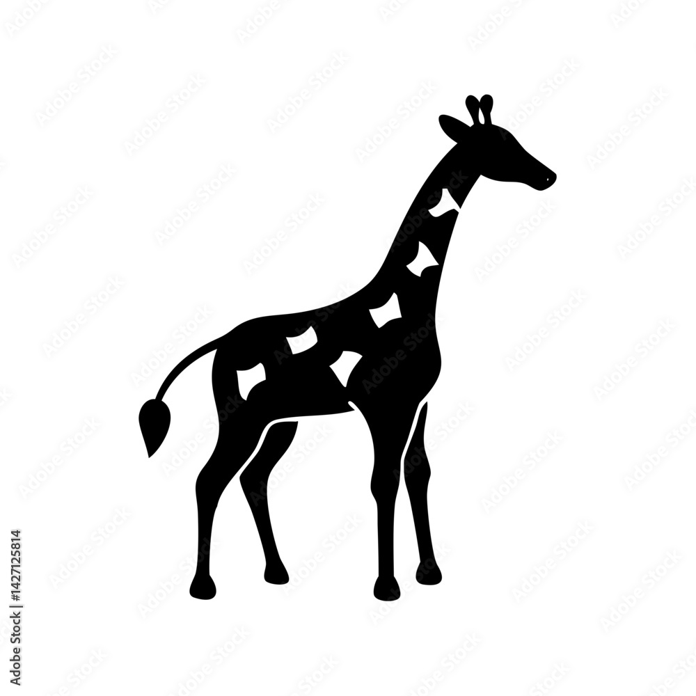 Obraz premium giraffe icon, giraffe silhouette vector illustration-simple silhouette illustration of giraffe,giraffe vector