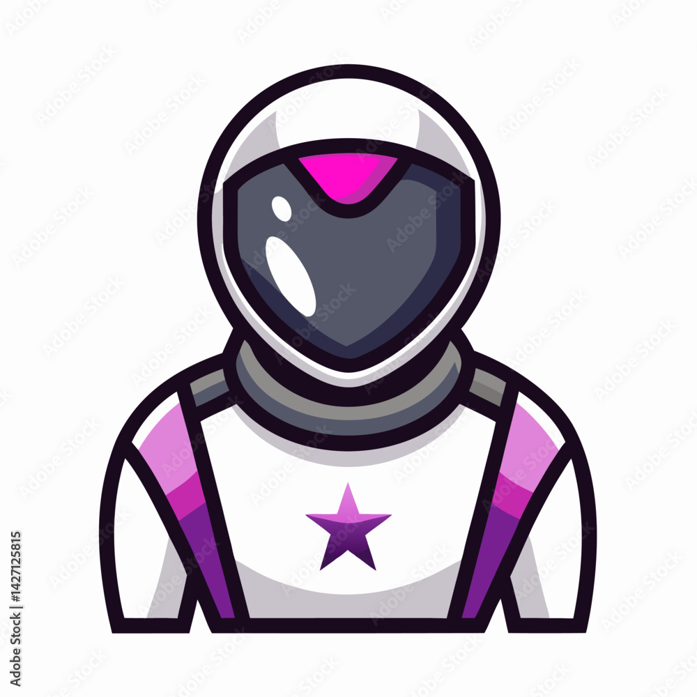 Fototapeta premium Astronaut: An astronaut with futuristic attire stands ready for exploration. Portraying the spirit of space exploration and cosmic adventure.