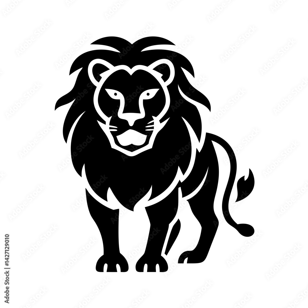 Fototapeta premium lion icon, lion silhouette vector illustration-simple silhouette illustration of lion,lion vector
