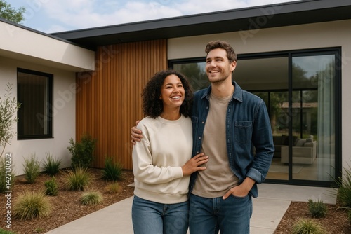 Happy couple new home