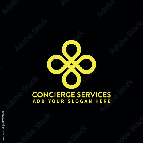 concierge service logo design vector