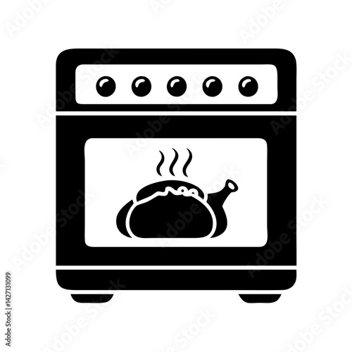 oven icon, oven silhouette vector illustration-simple silhouette illustration of oven,oven vector
