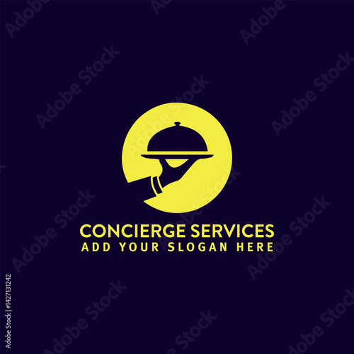 concierge service logo design vector