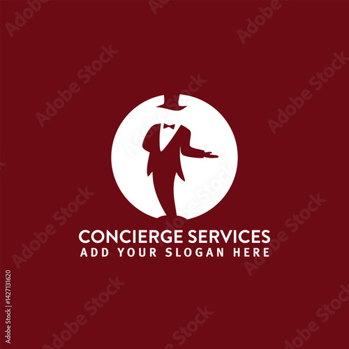 concierge service logo design vector