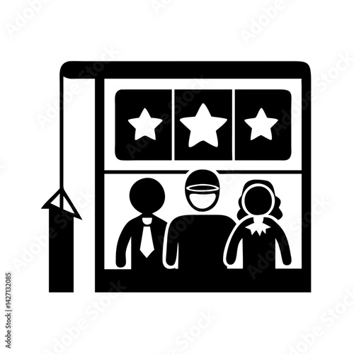 photo booth icon, photo booth silhouette vector illustration-simple silhouette illustration of photo booth,photo booth vector
