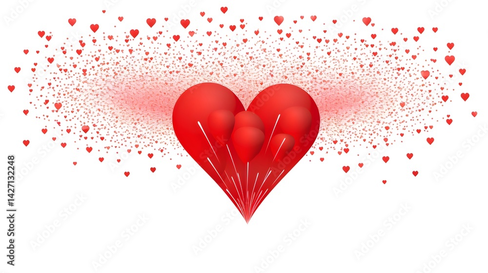 Spermatozoon Fireworks with Heart Shape Vector Illustration for Medical Content Spermatozoon Fireworks with Heart Shape Vector Illustration for Medical Content