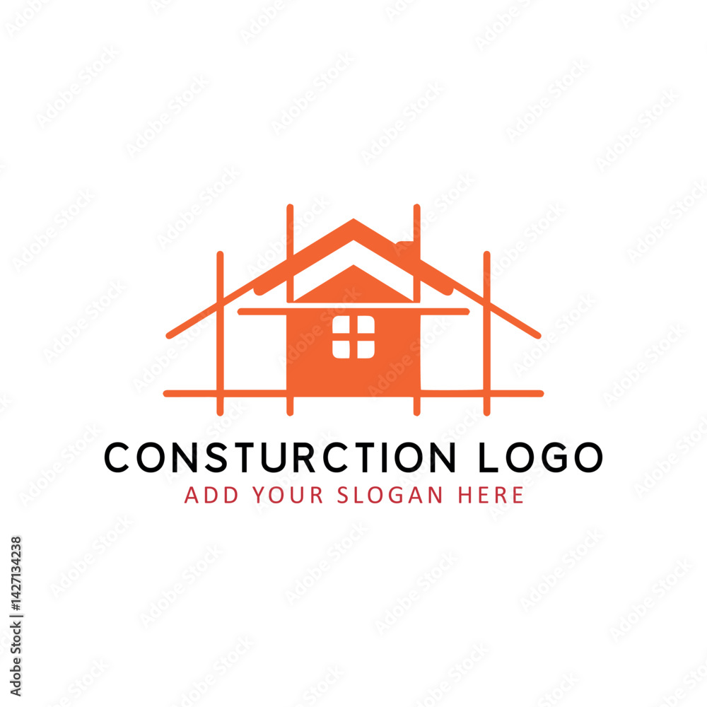 Fototapeta premium building construction and hardware store logo design vector