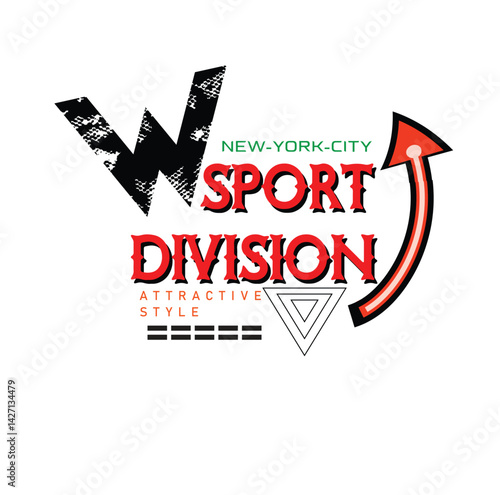 Slogan t-shirt design, vector illustration artistic element retro art, to be great, brooklyn, increase, urban, sport division, underground, freedom, nyc, new york city.