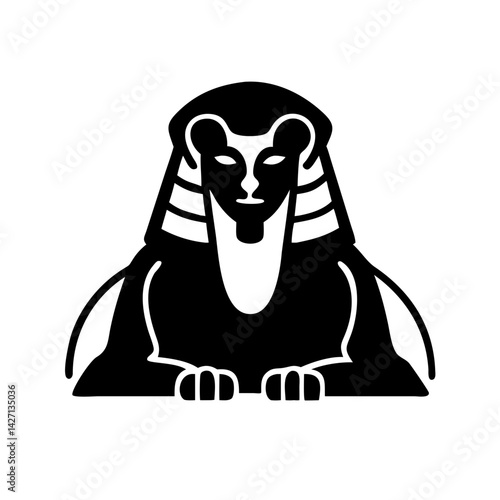 sphinx icon, sphinx silhouette vector illustration-simple silhouette illustration of sphinx,sphinx vector