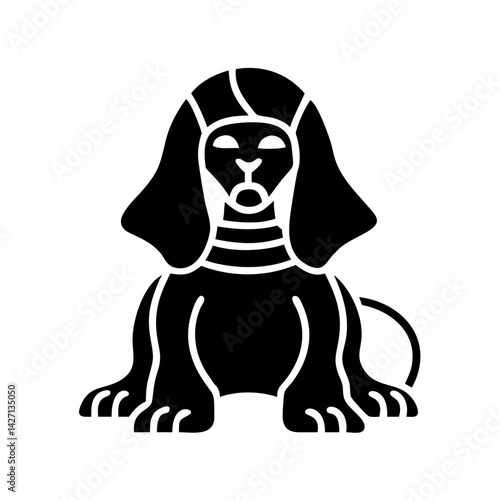 sphinx icon, sphinx silhouette vector illustration-simple silhouette illustration of sphinx,sphinx vector
