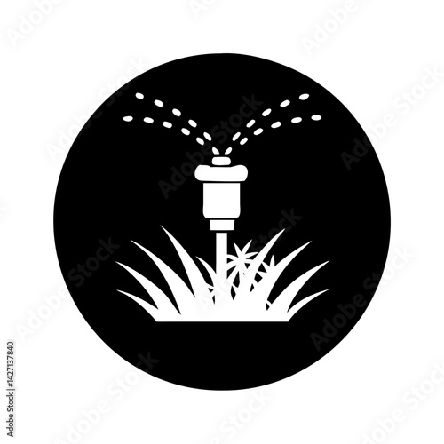 water sprinkler icon, water sprinkler silhouette vector illustration-simple silhouette illustration of water sprinkler,water sprinkler vector