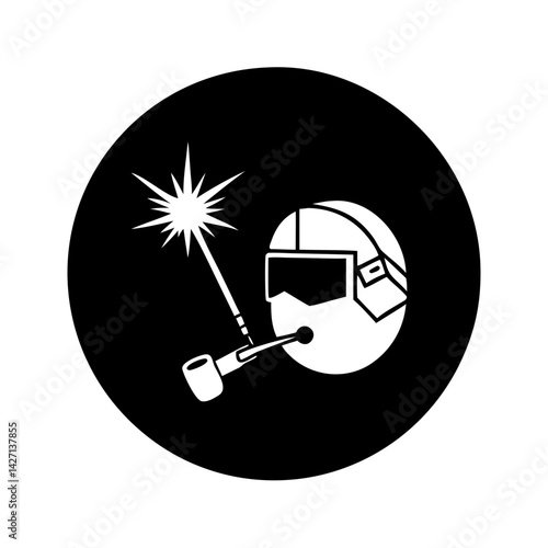welding icon, welding silhouette vector illustration-simple silhouette illustration of welding,welding vector