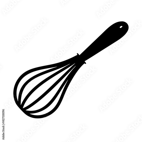 whisk icon, whisk silhouette vector illustration-simple silhouette illustration of whisk,whisk vector