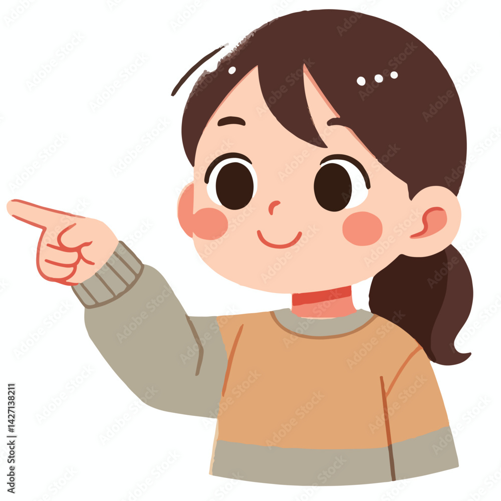vector of little boy pointing vector of little boy pointing