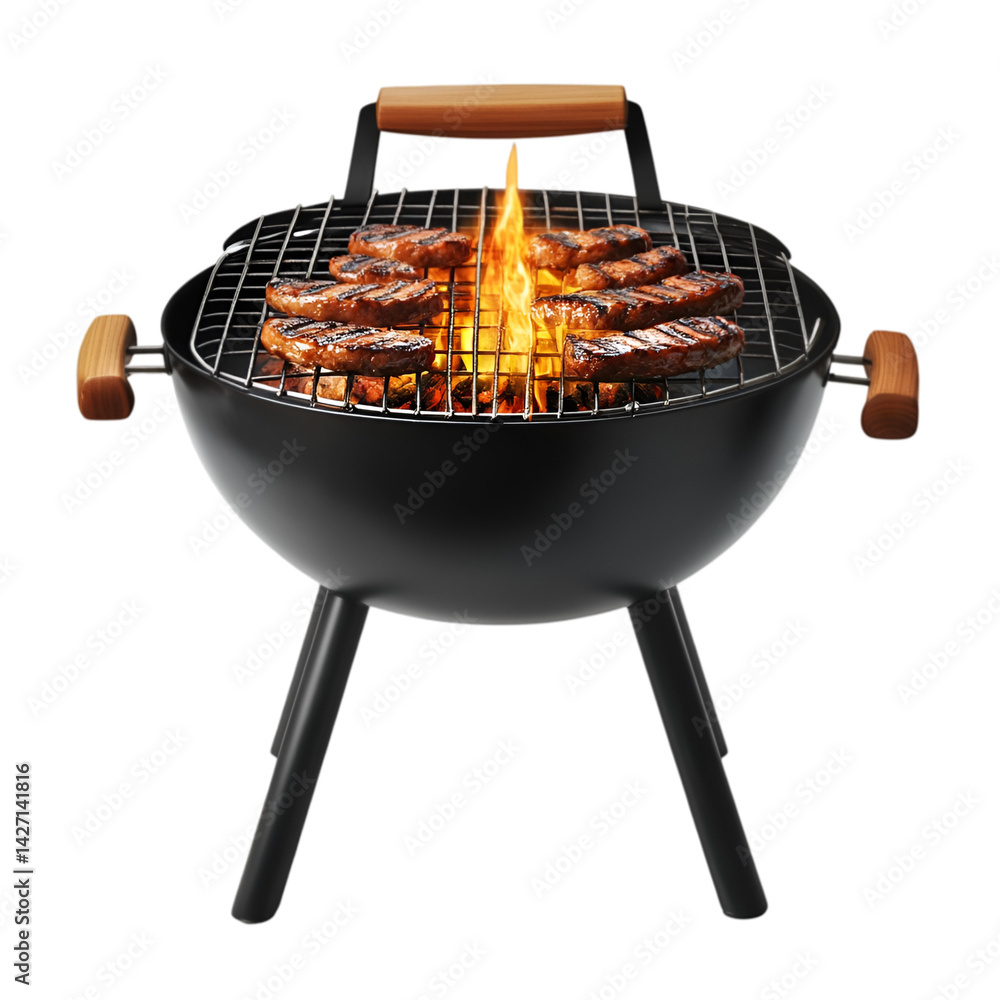 custom made wallpaper toronto digitalDelicious grilled patties on a black barbecue grill with flames