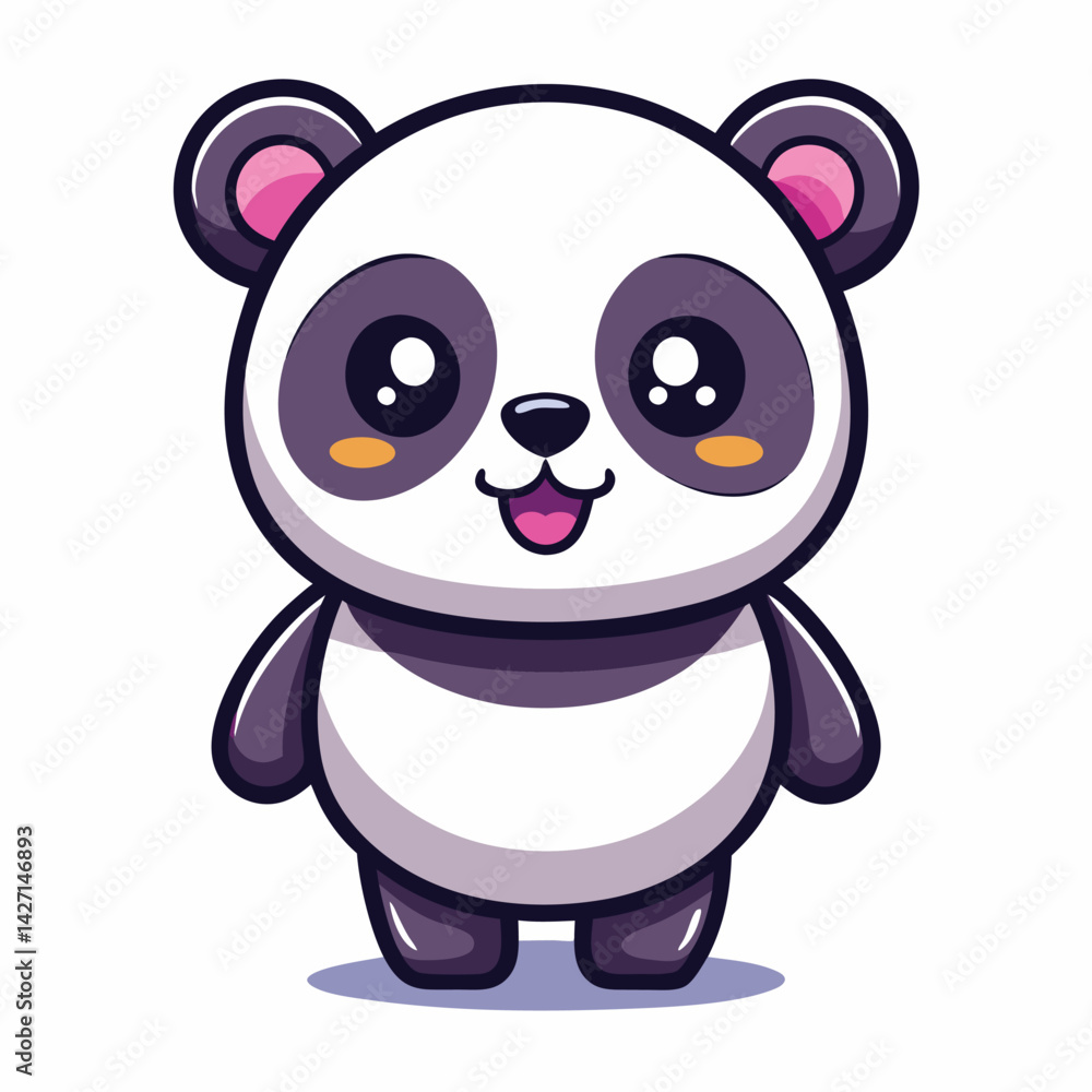 Fototapeta premium Cute cartoon panda